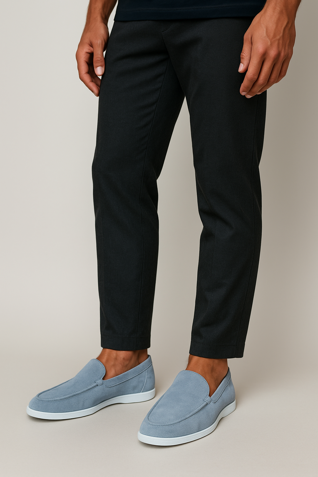 Elegantes mocassins de camurça