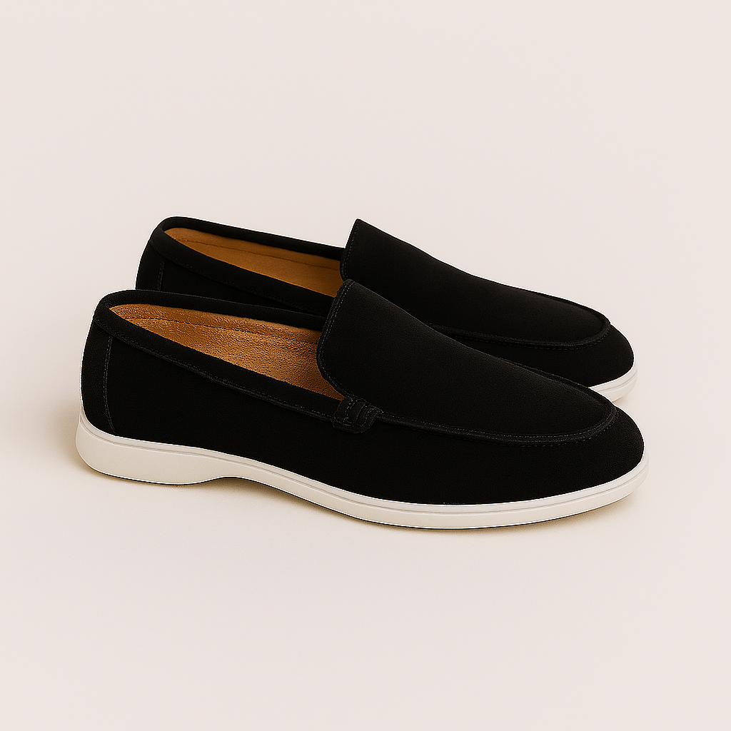 Elegantes mocassins de camurça