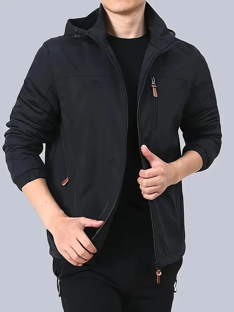 Casaco elegante à prova de vento
