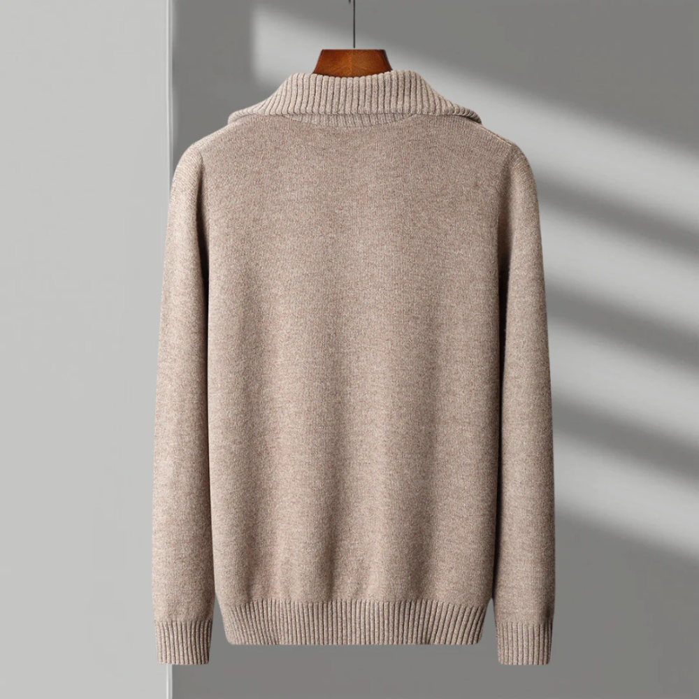 Camisola com fecho de correr Taranto Merino Wool