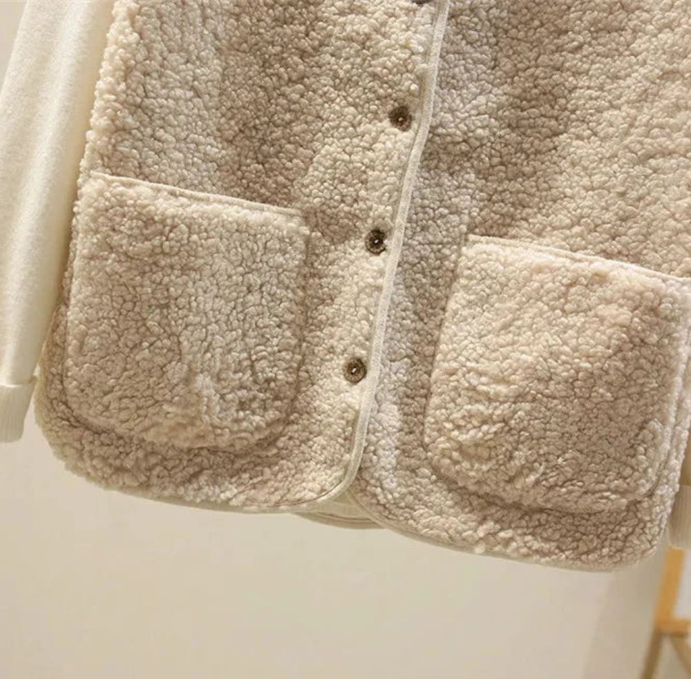 Casaco de malha elegante para mulher