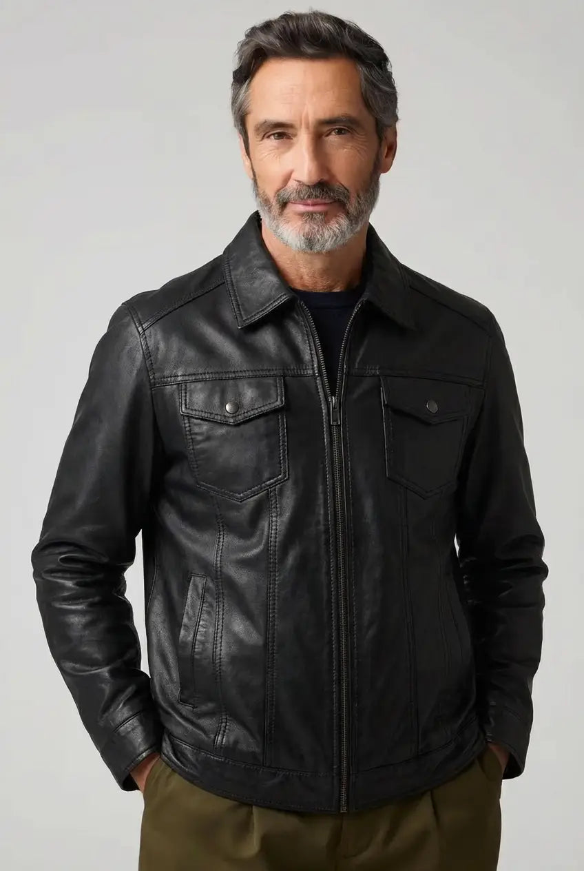 Givalli - Casaco de couro elegante