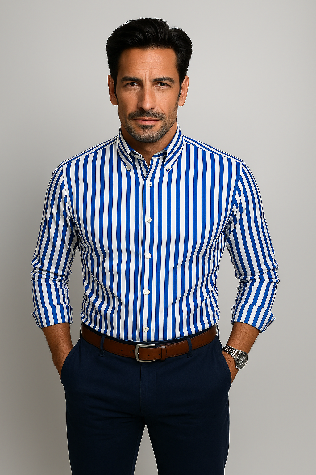 Givalli - Camisa de verão com riscas