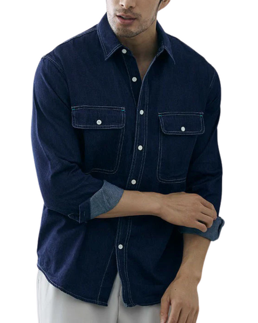 Camisa de ganga clássica