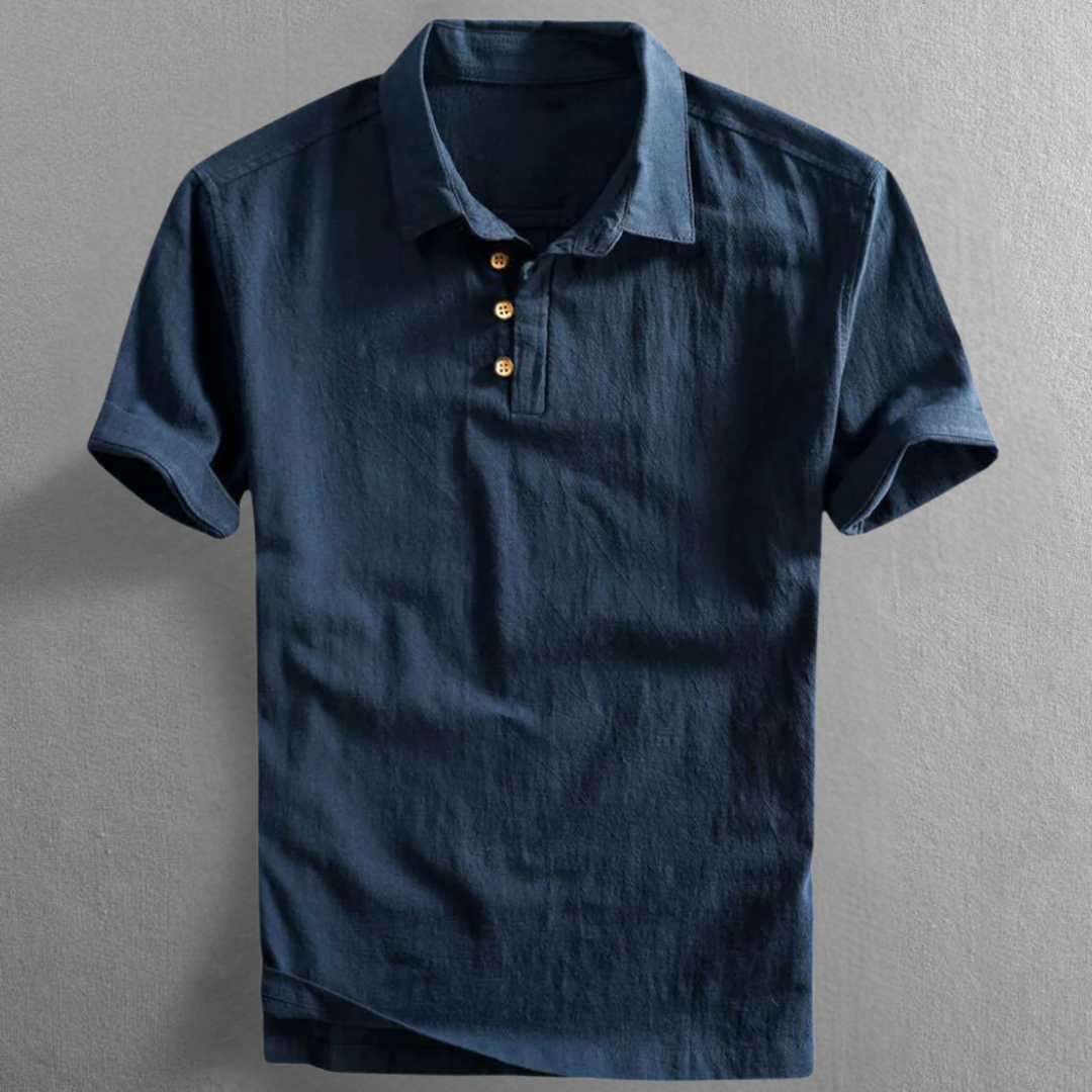 Camisa pólo em linho San Julian