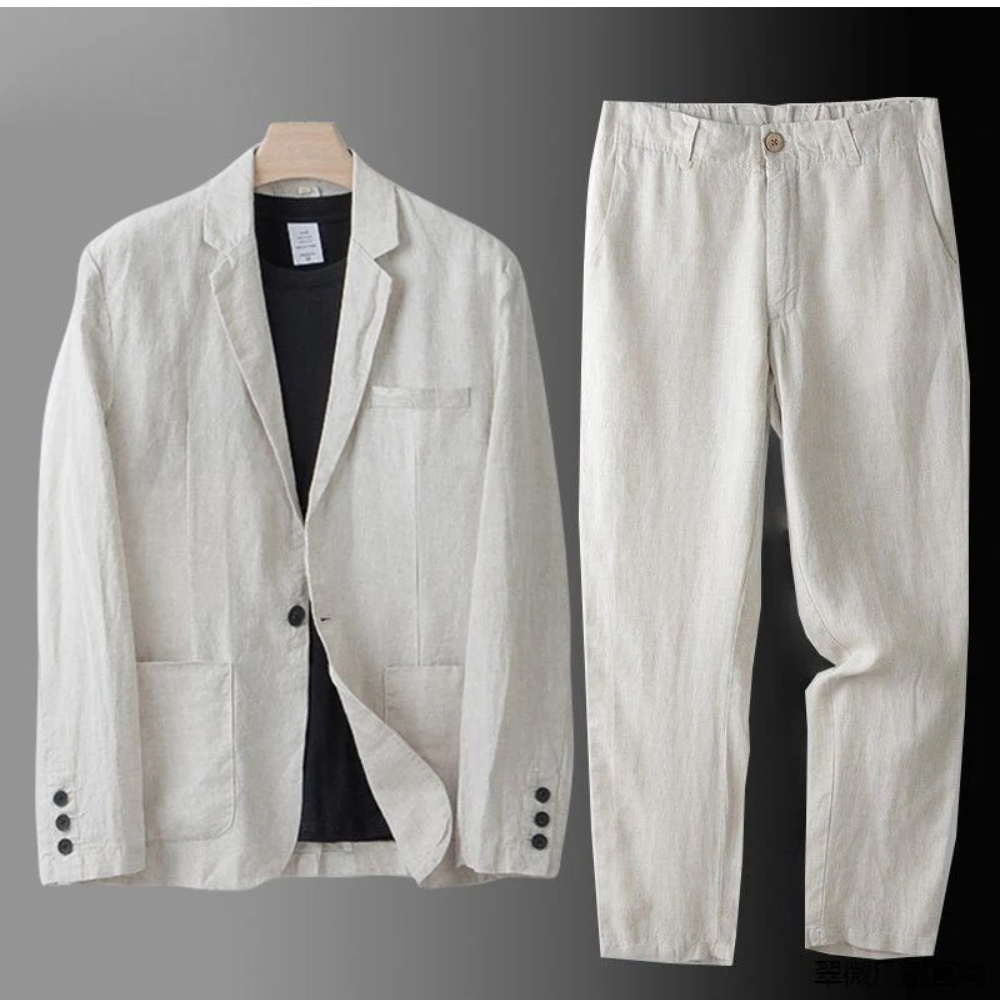 Conjunto de linho elegante