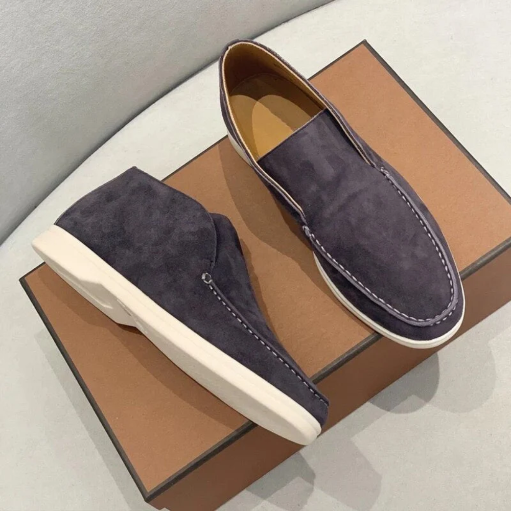 Mocassins casuais de camurça