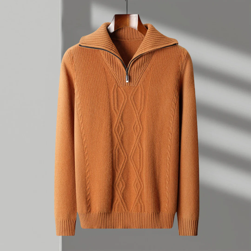 Camisola com fecho de correr Taranto Merino Wool