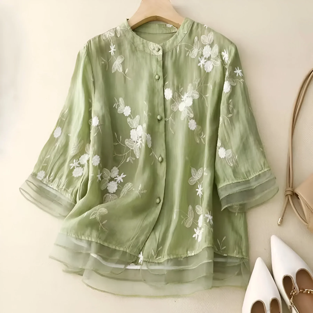 Blusa floral para mulher