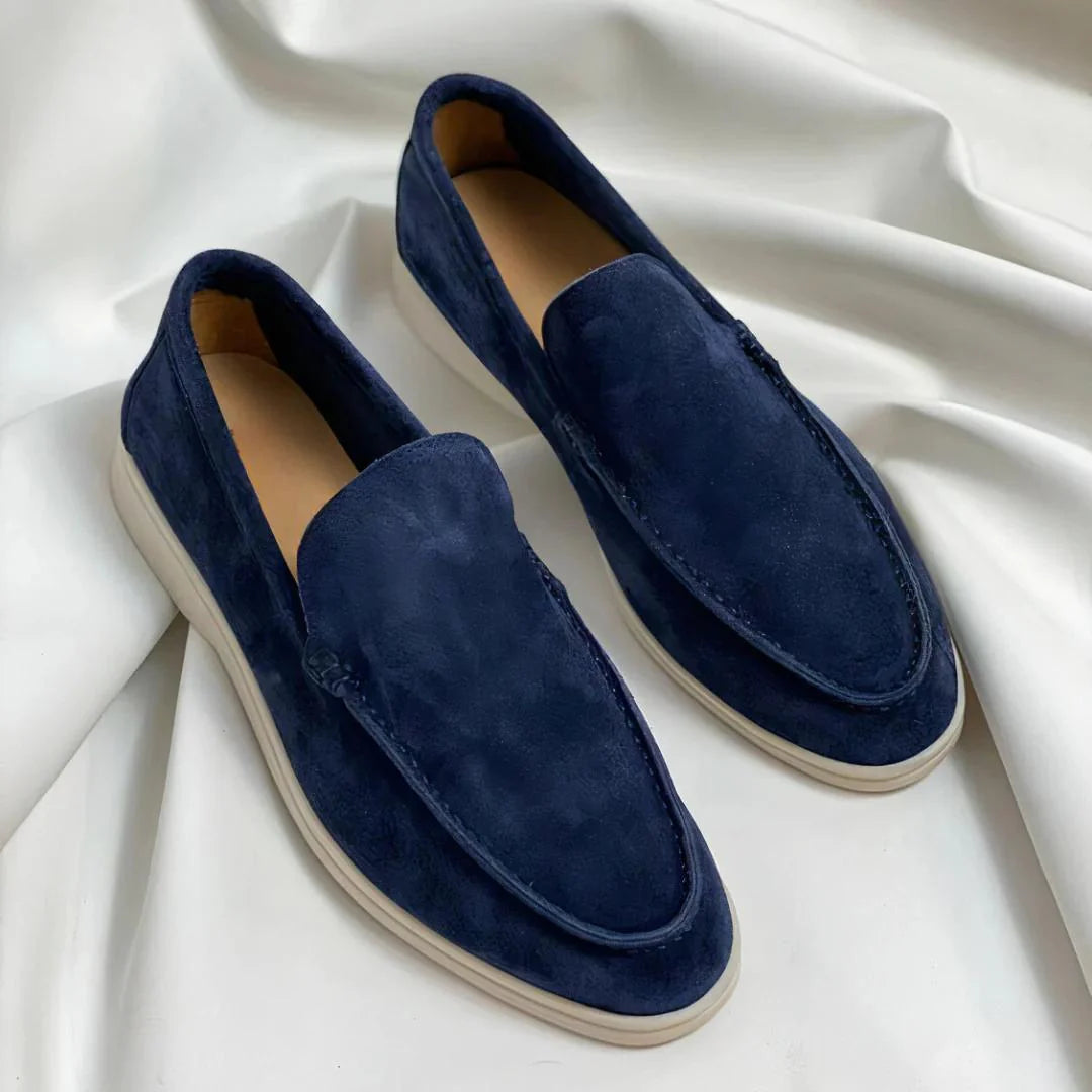 Elegantes mocassins de camurça