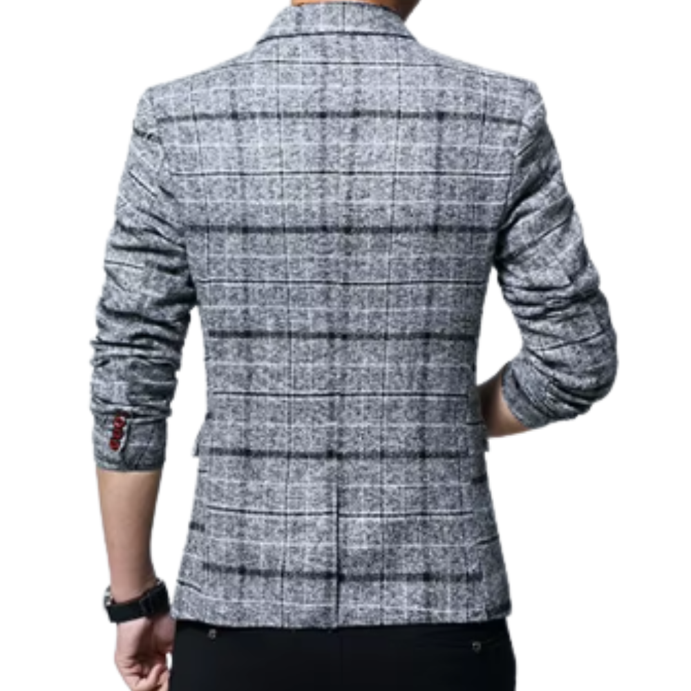 Blazer axadrezado elegante