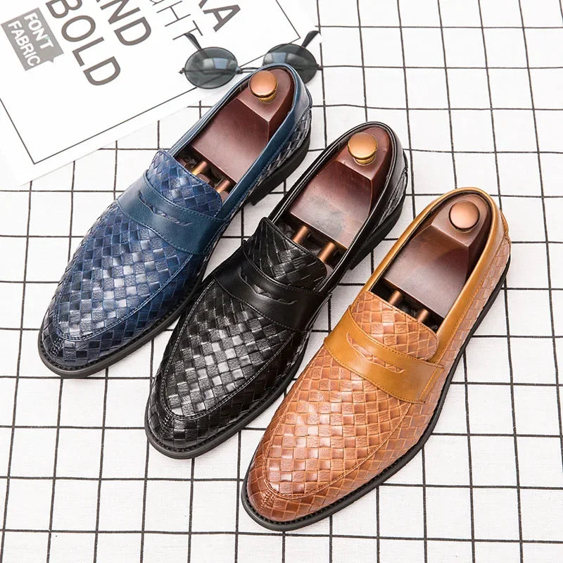 Mocassins elegantes em tecido
