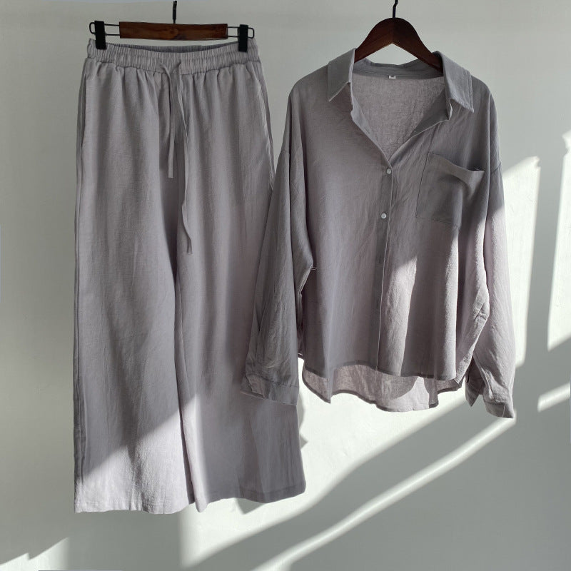 Conjunto de duas peças em algodão