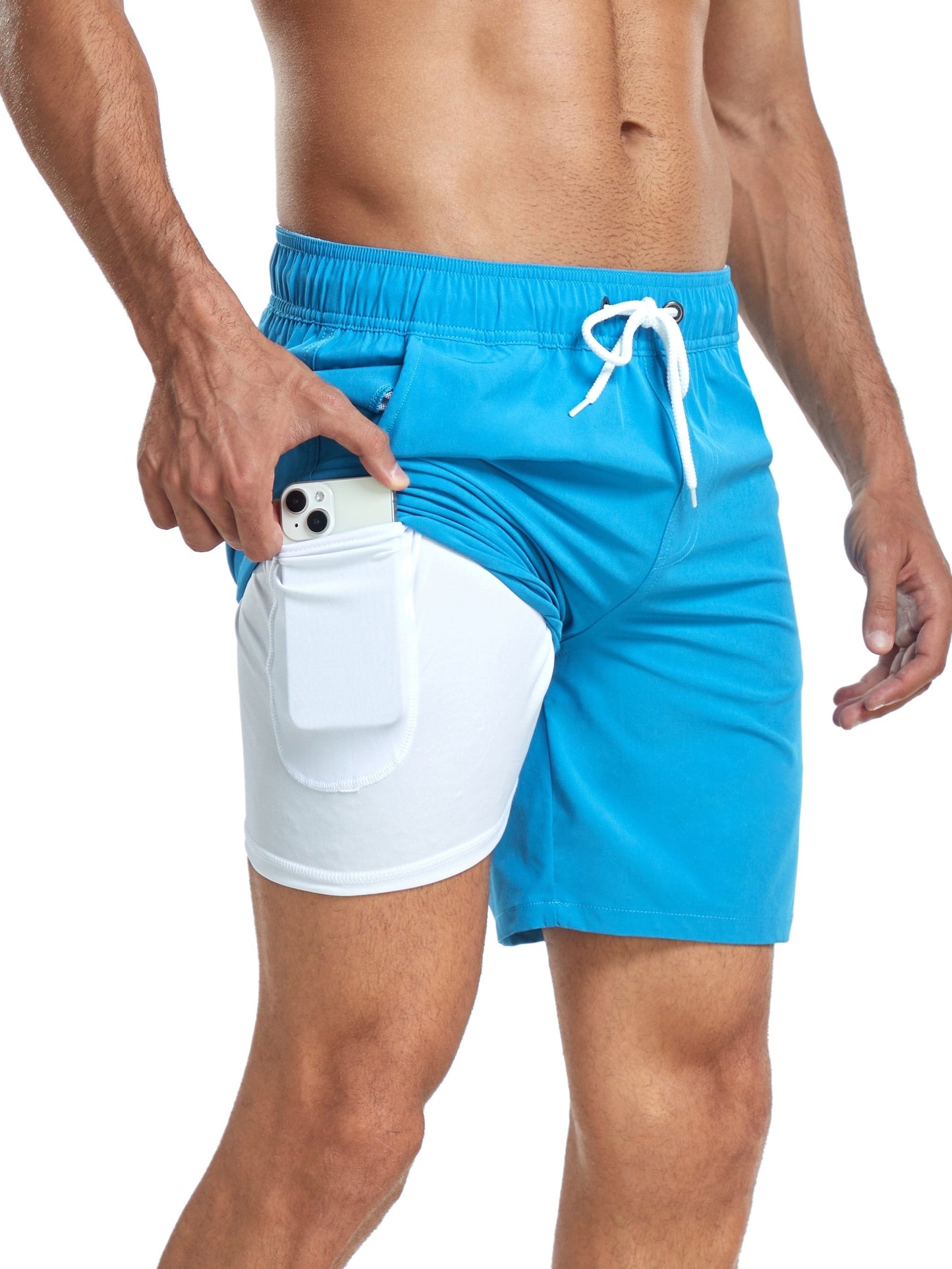 Calções de banho com bolsos