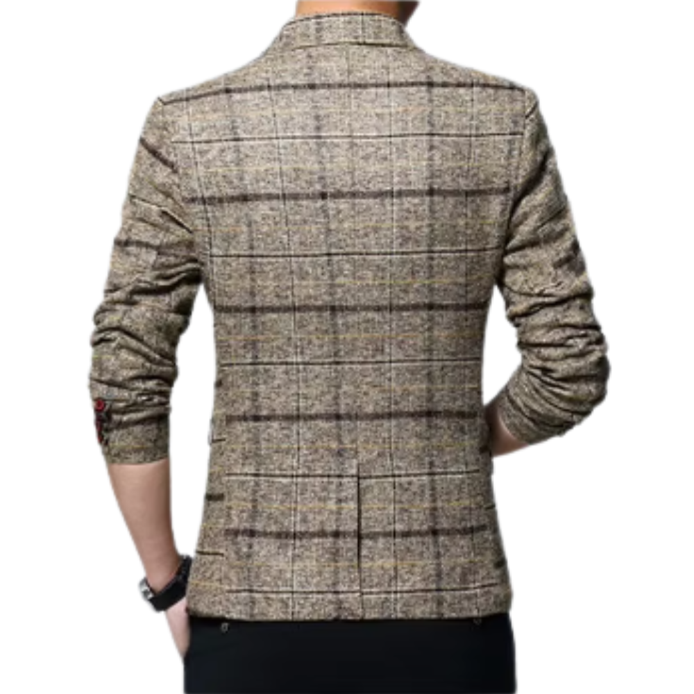 Blazer axadrezado elegante