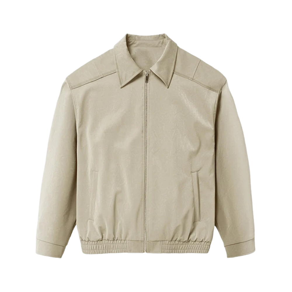 Casaco elegante com fecho de correr