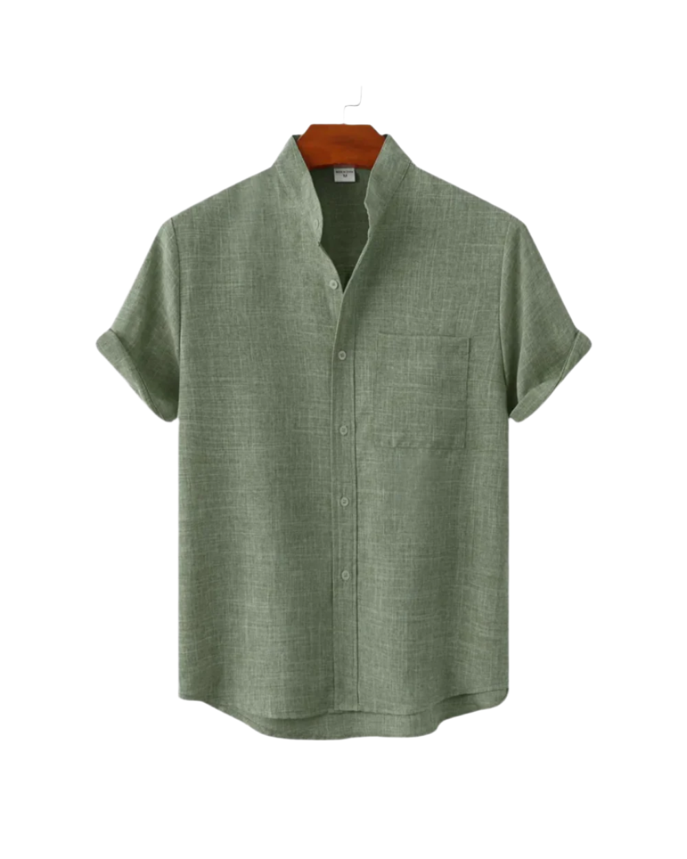 Camisa de linho de manga curta Venetië
