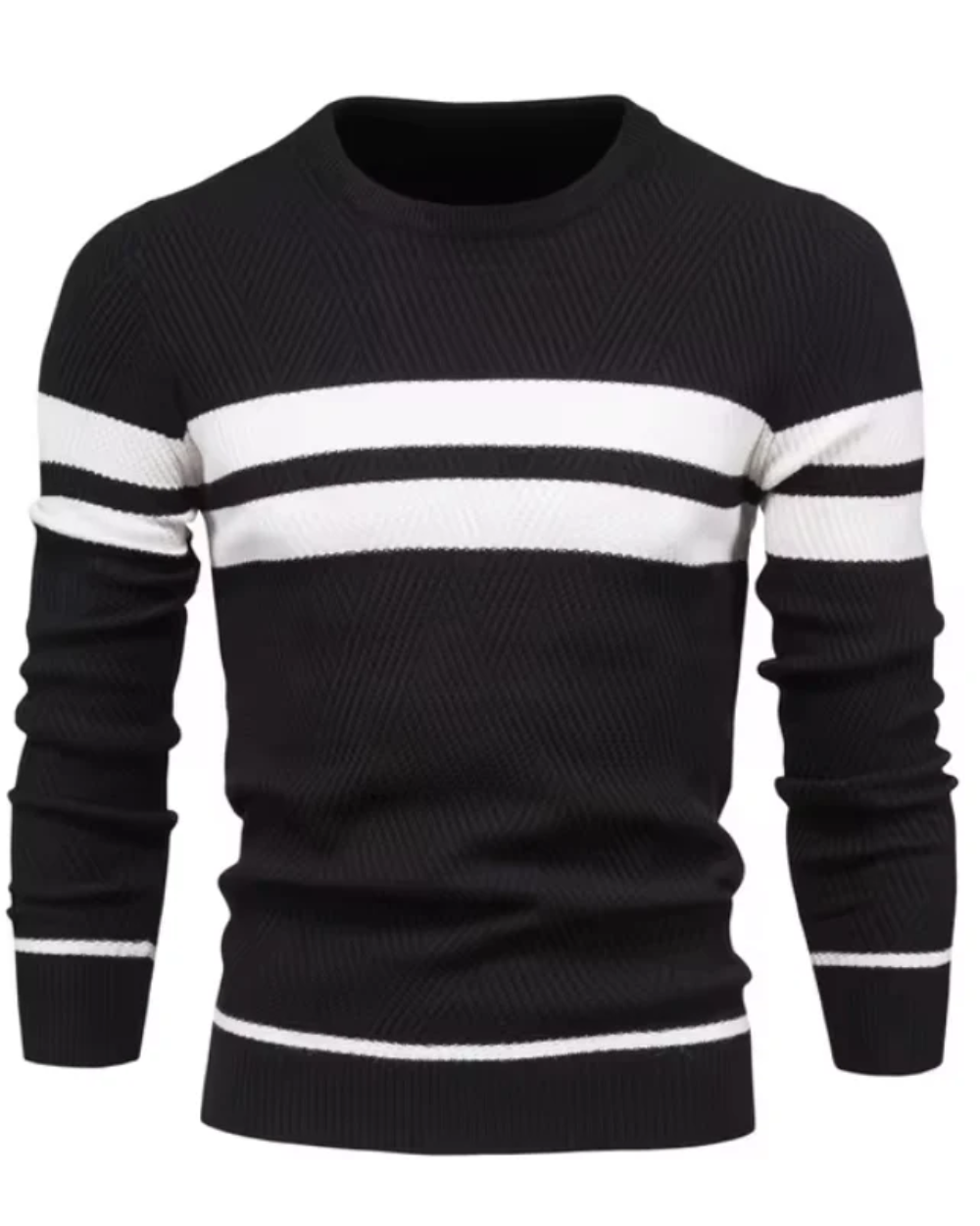 Camisola de homem elegante com riscas