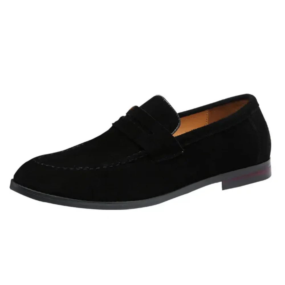 Mocassins de verão em camurça