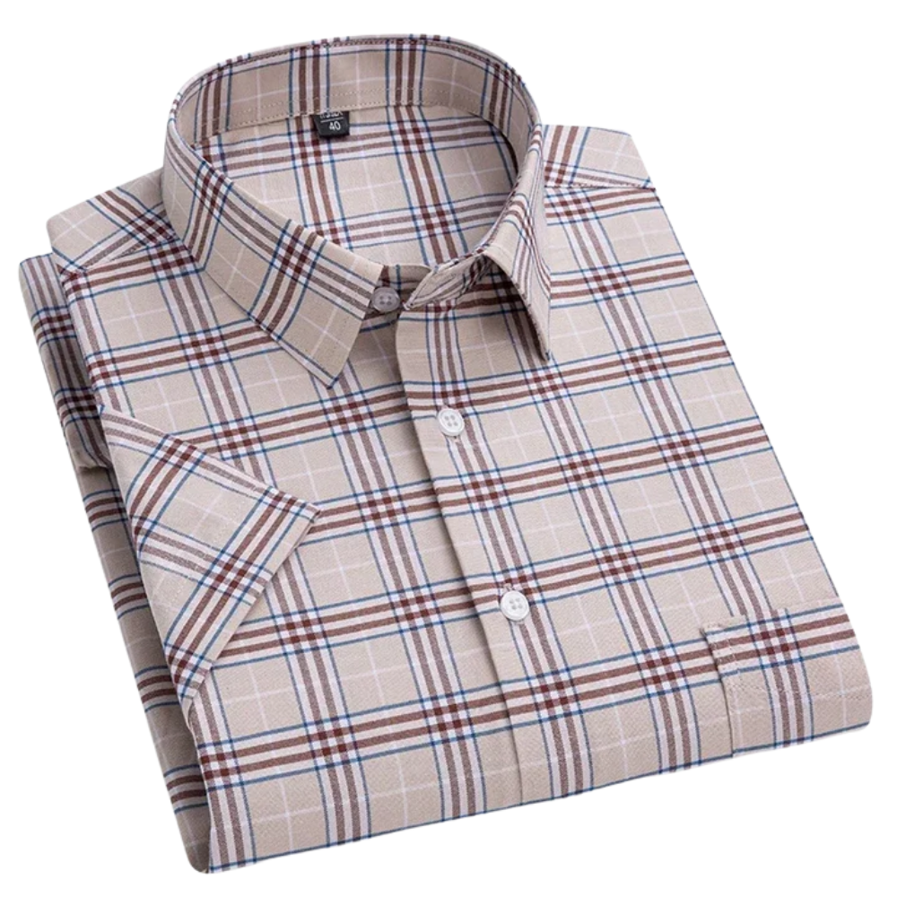 Camisa de manga curta em algodão