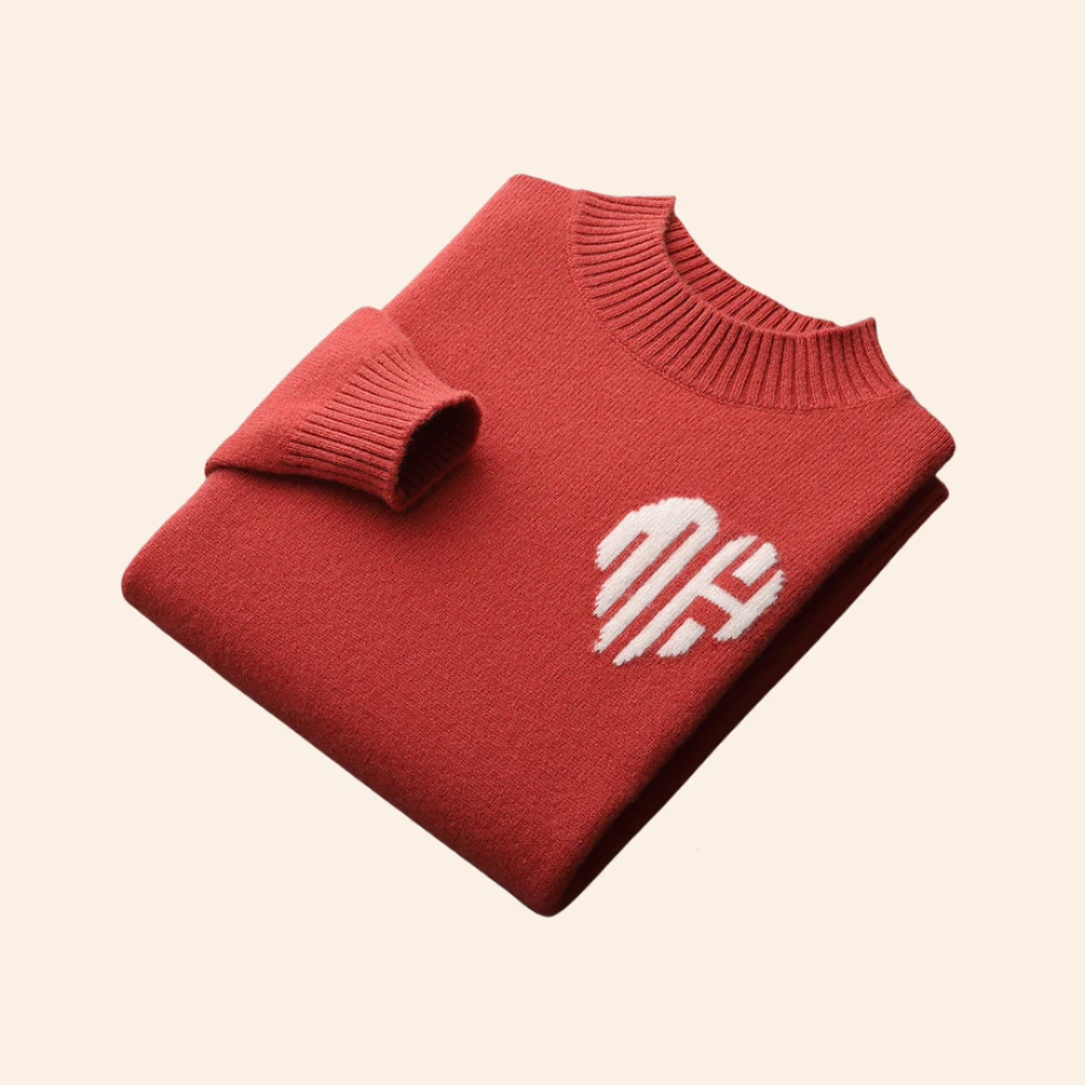 Camisola de caxemira com coração Bora Bora