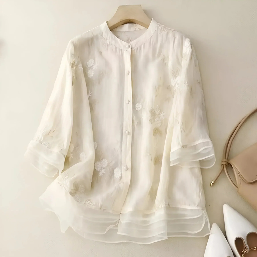 Blusa floral para mulher