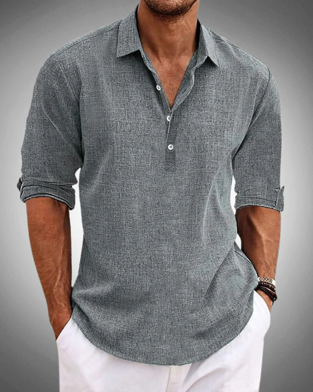 Camisa clássica de algodão Sabbio