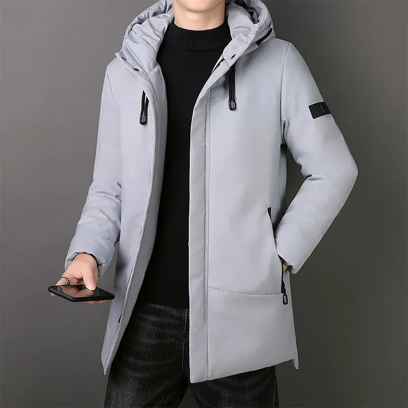 Casaco comprido elegante para homem
