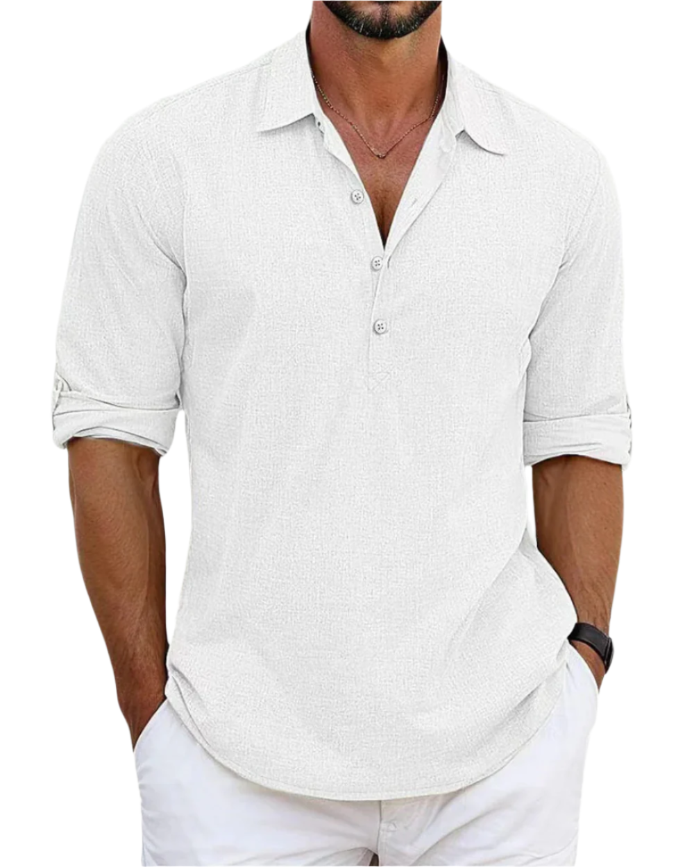 Camisa de linho premium