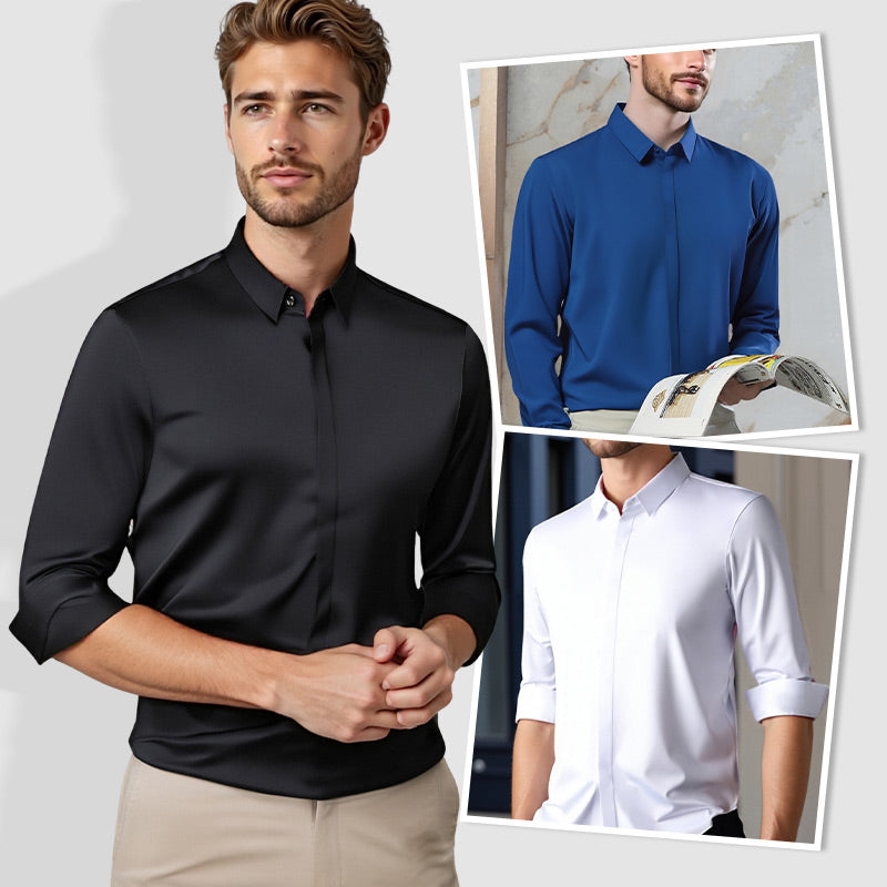 Camisa elástica sem rugas