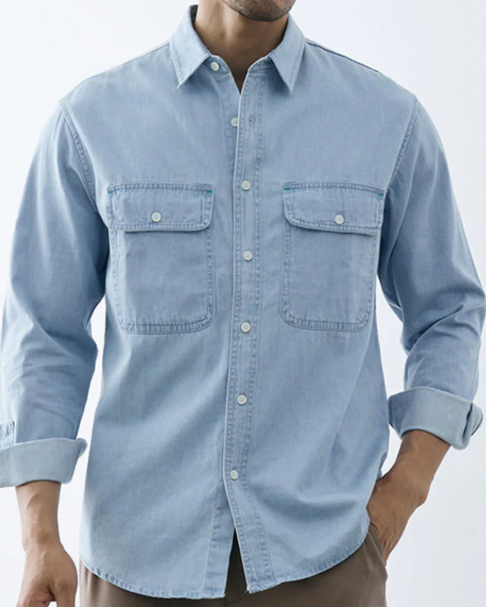 Camisa de ganga clássica