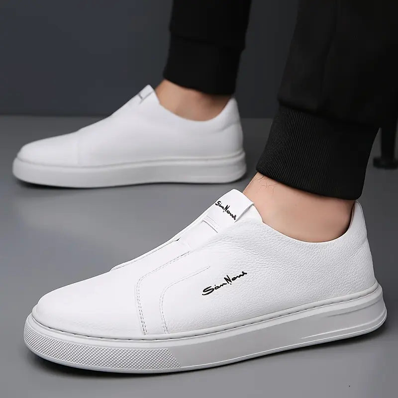 Sapatos Slip-On em pele