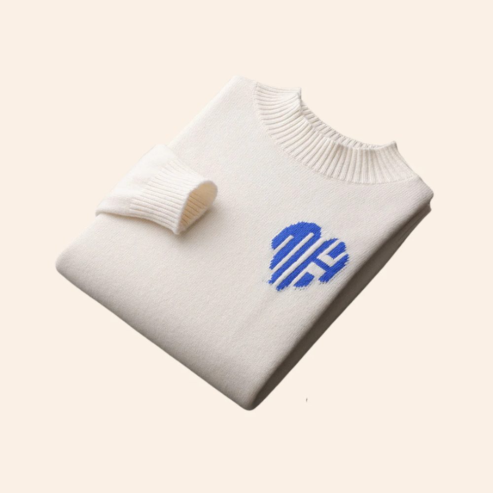 Camisola de caxemira com coração Bora Bora
