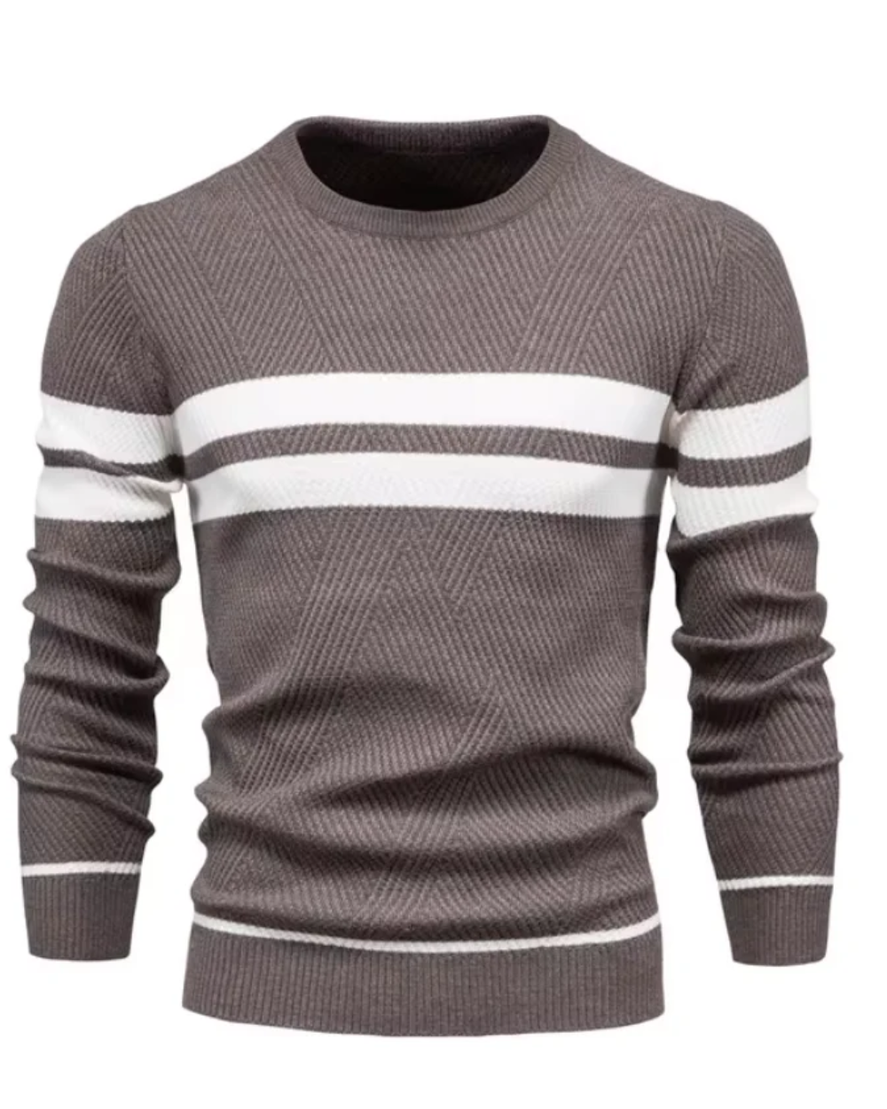 Camisola de homem elegante com riscas