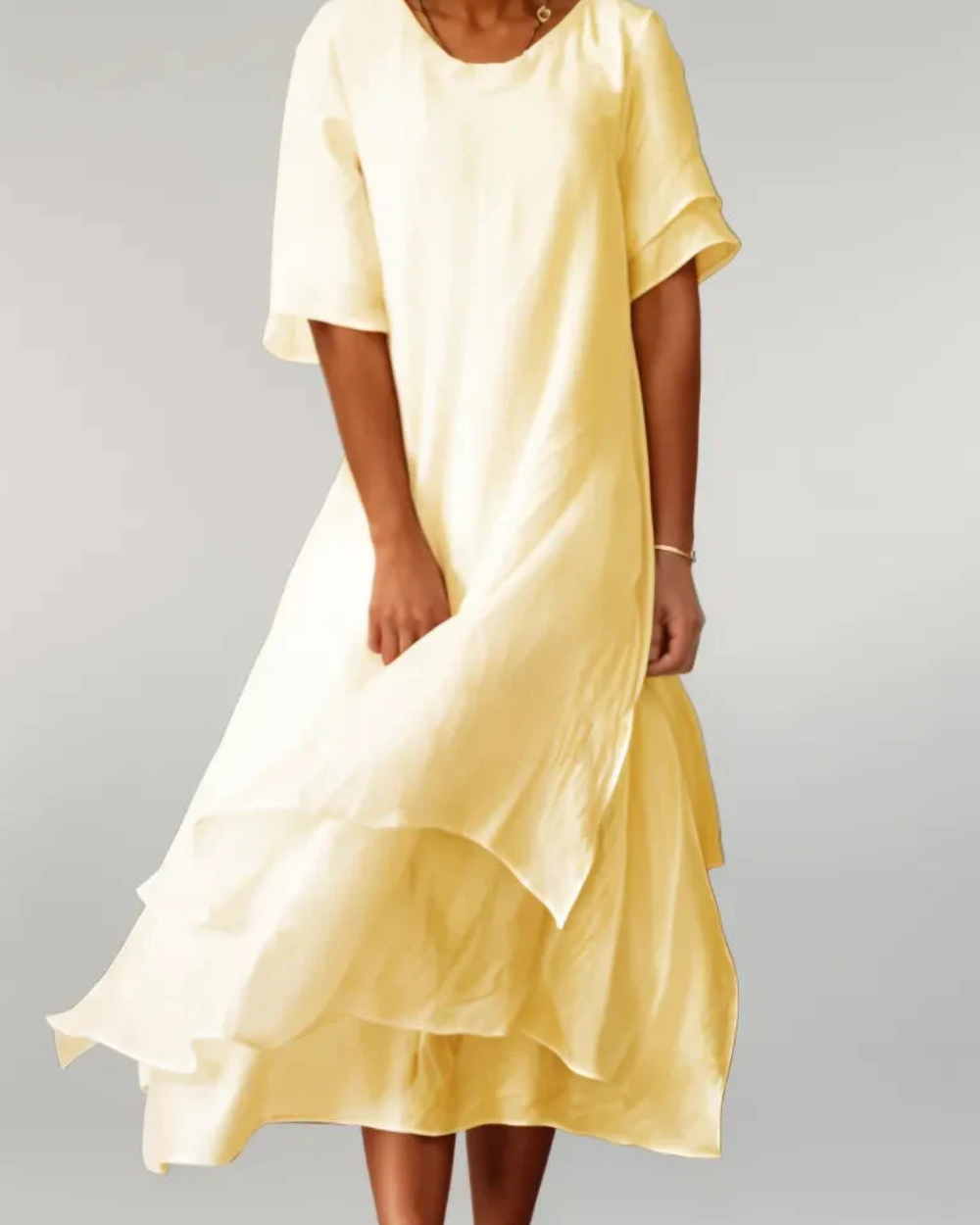Vestido comprido colorido e elegante