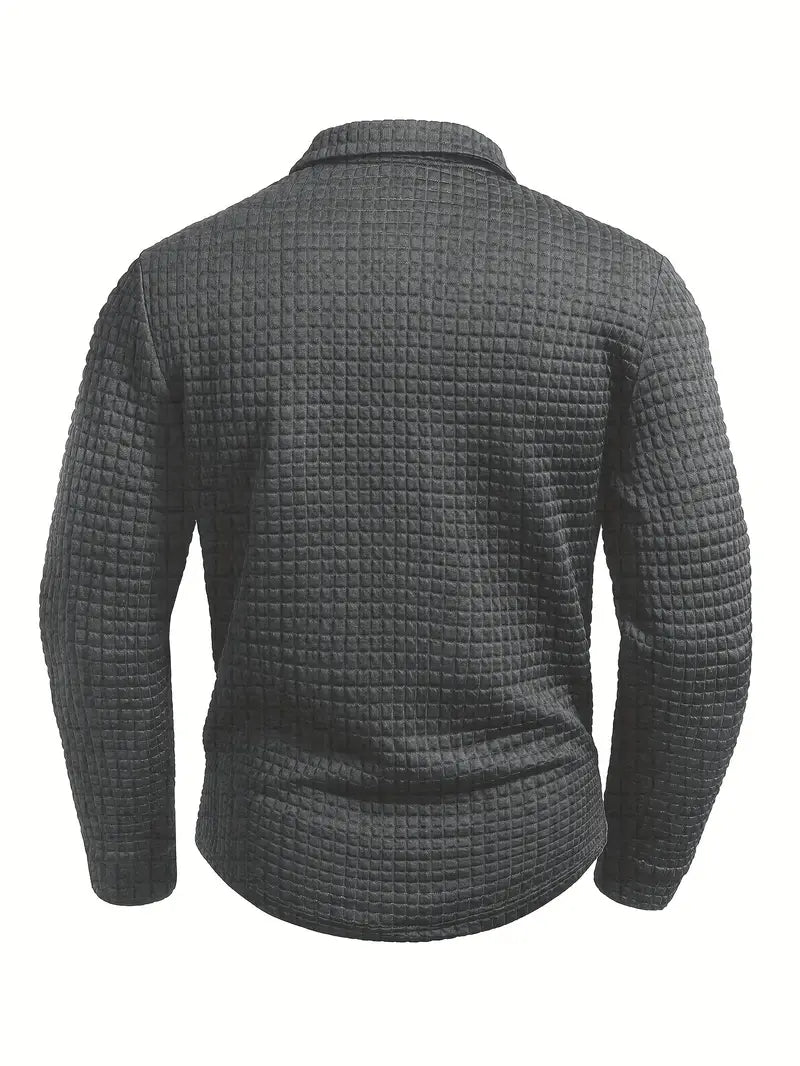 Camisola pólo com nervuras
