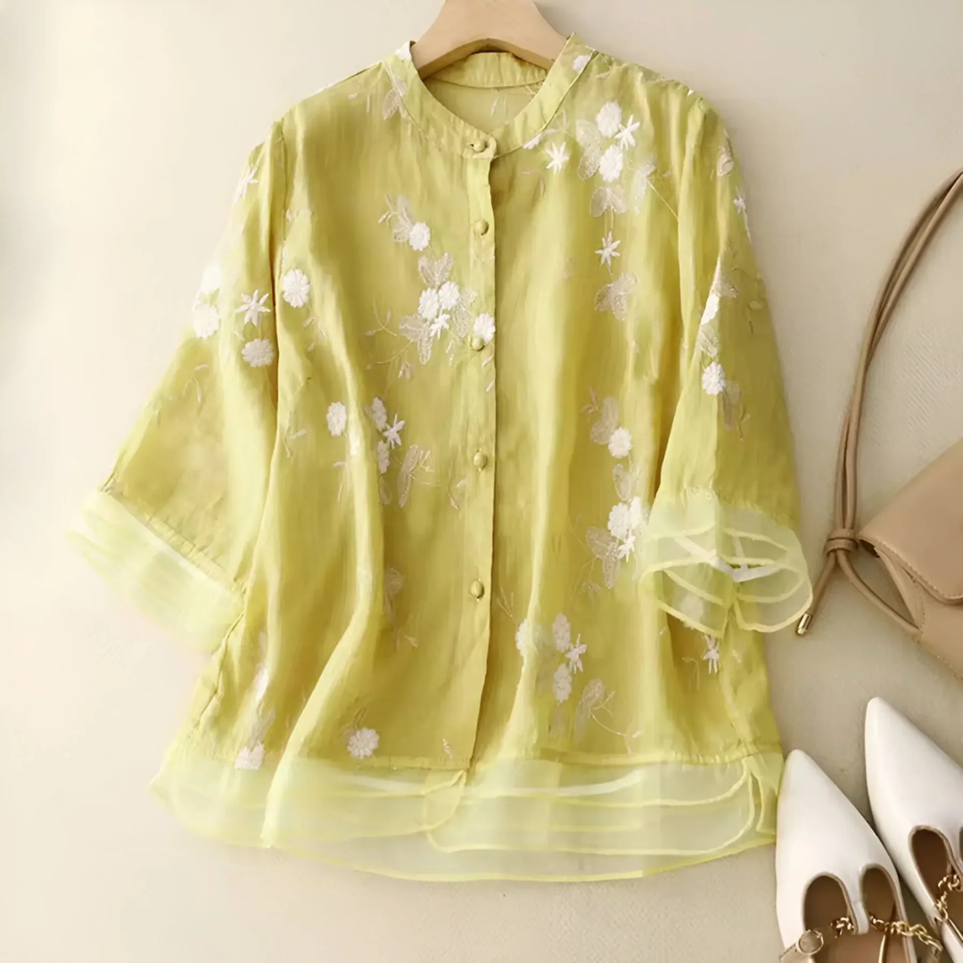 Blusa floral para mulher