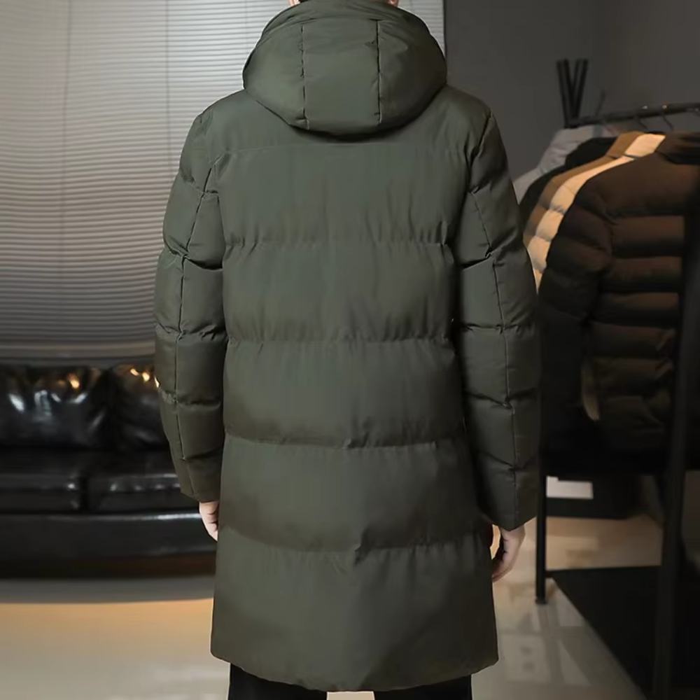 Casaco comprido de inverno elegante
