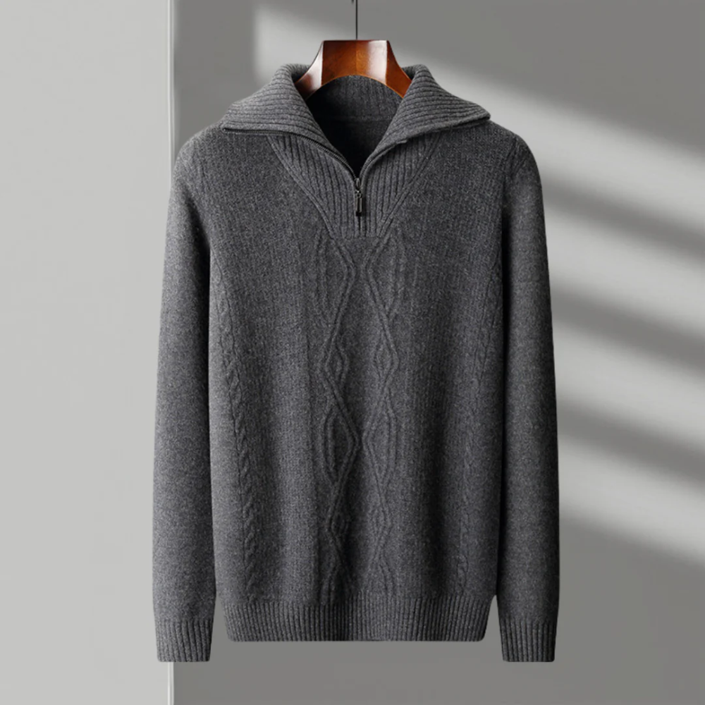 Camisola com fecho de correr Taranto Merino Wool