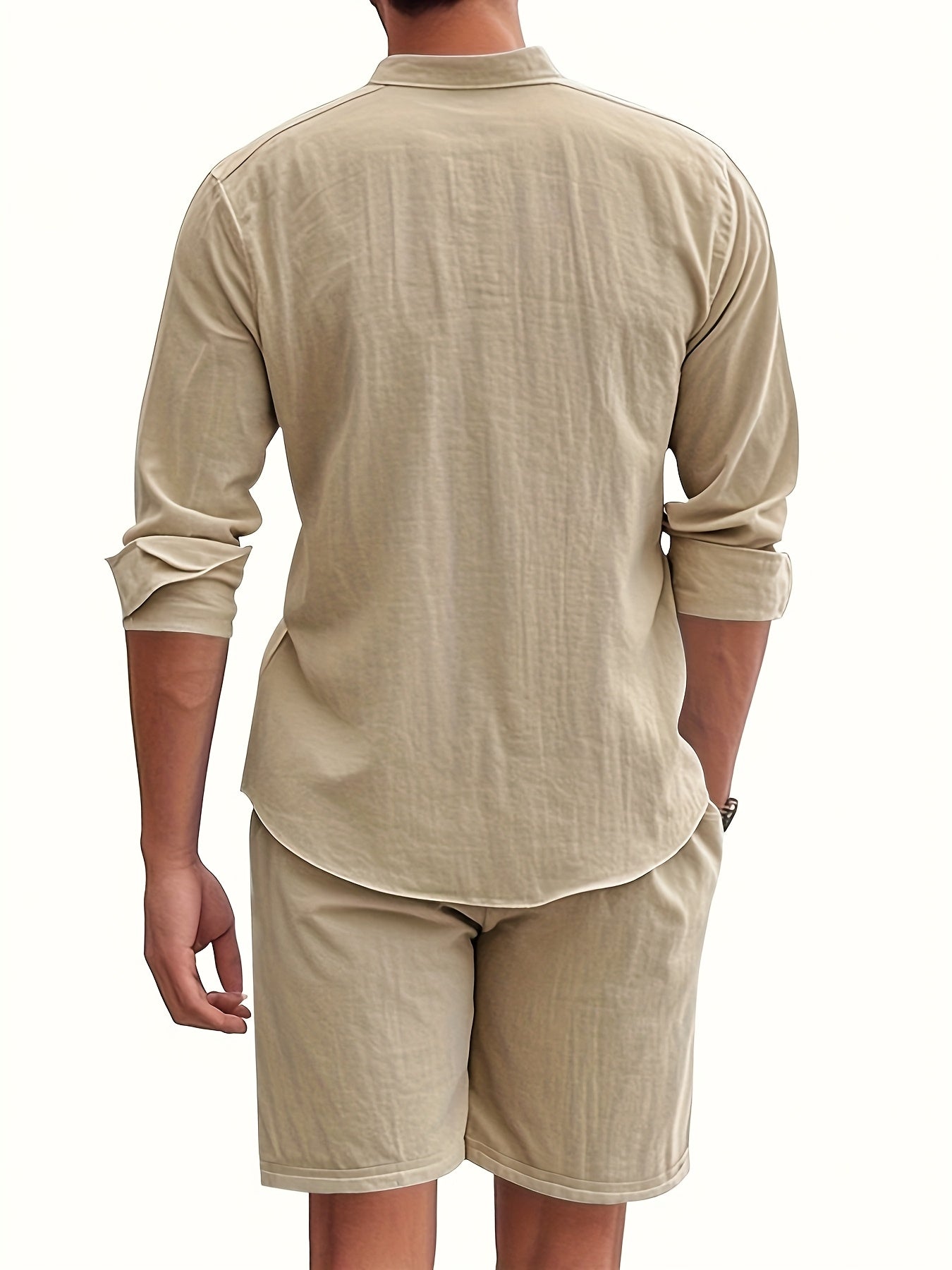 Conjunto de linho respirável