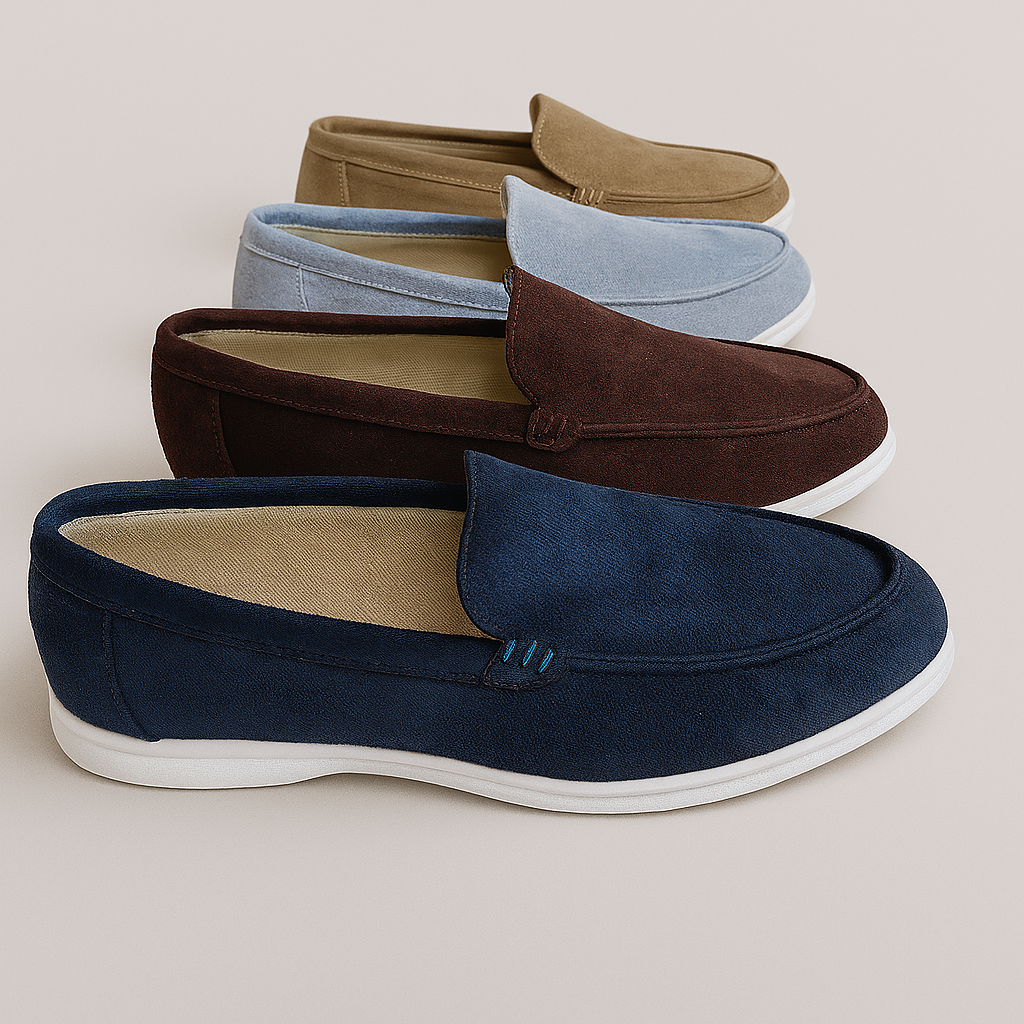 Elegantes mocassins de camurça