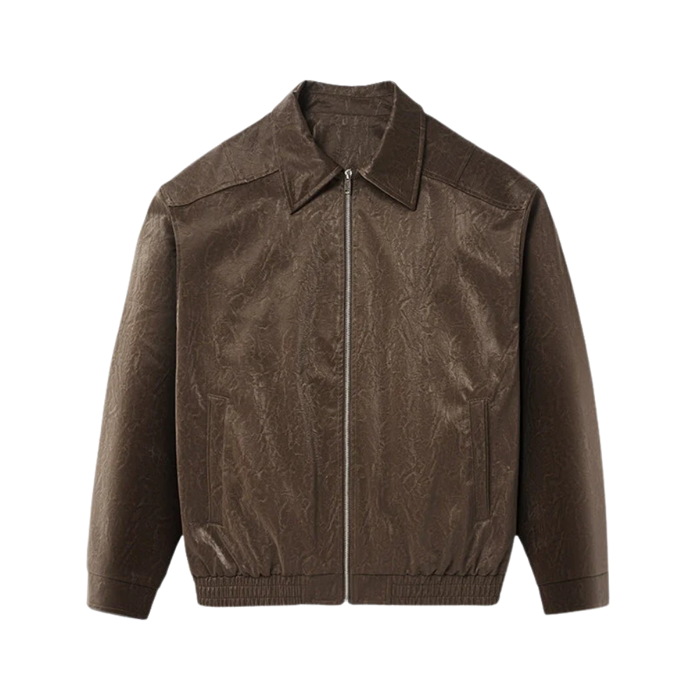 Casaco elegante com fecho de correr