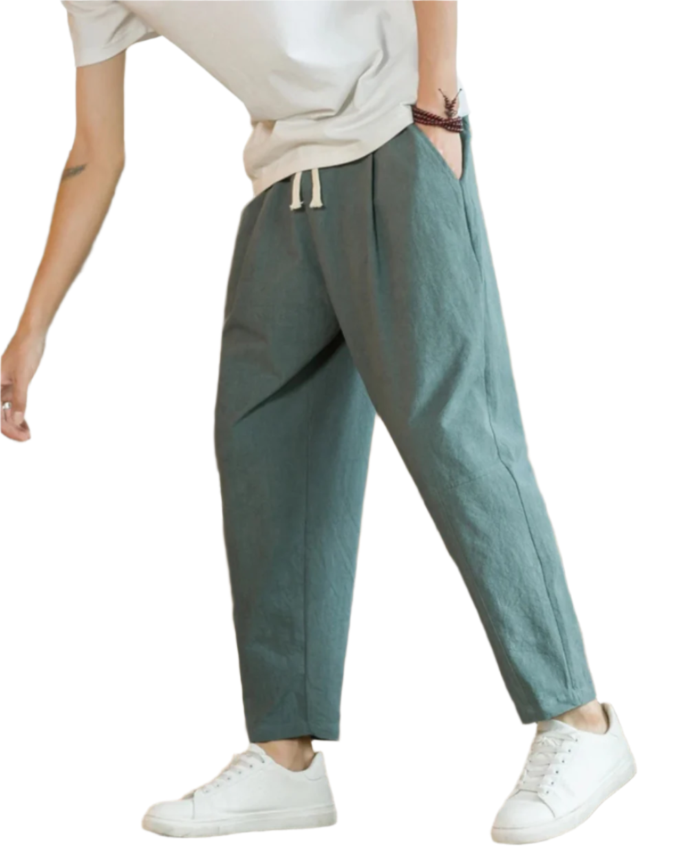Pantalona de algodão Roma
