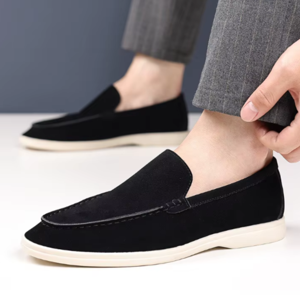 Mocassins clássicos de camurça