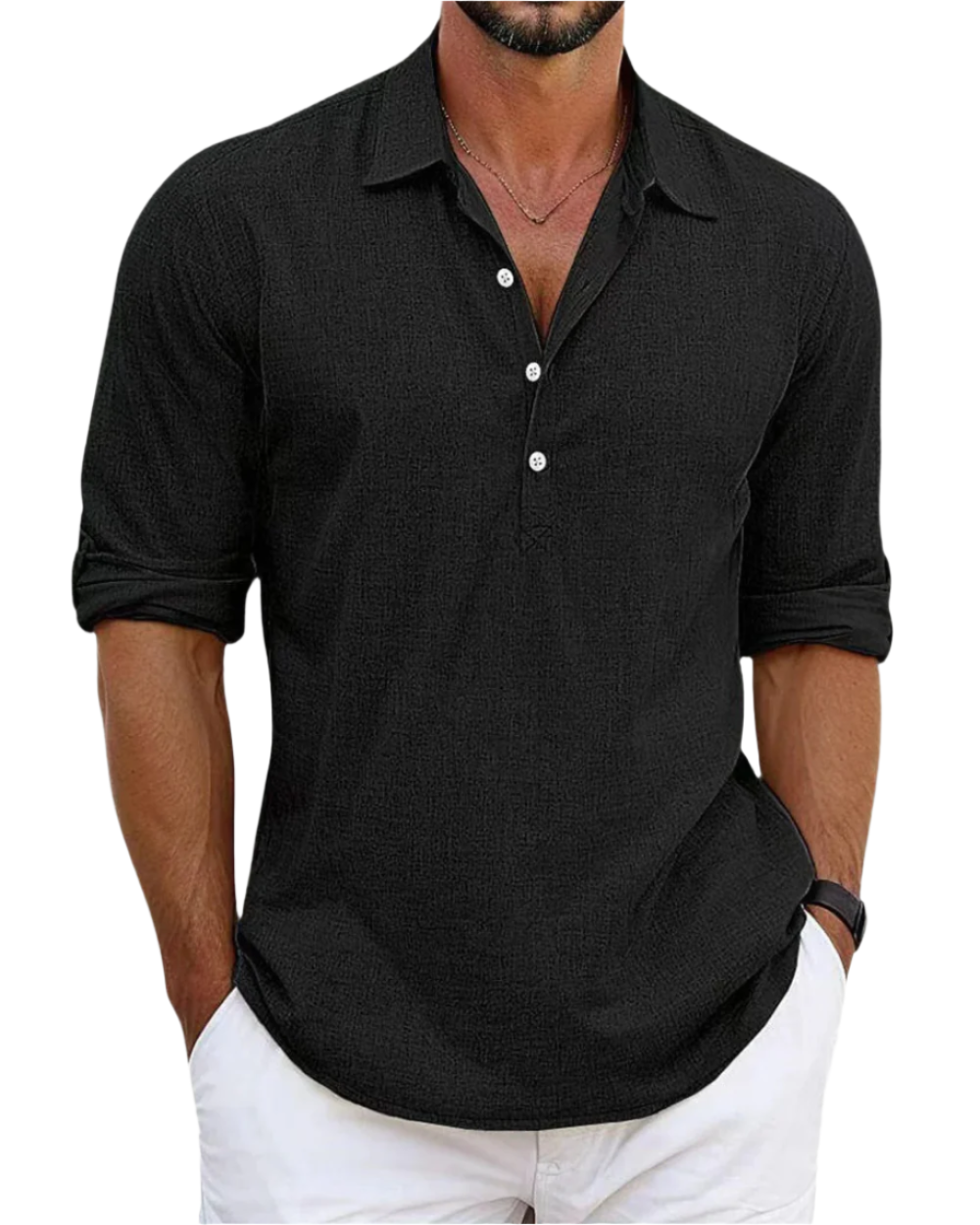 Camisa de linho premium