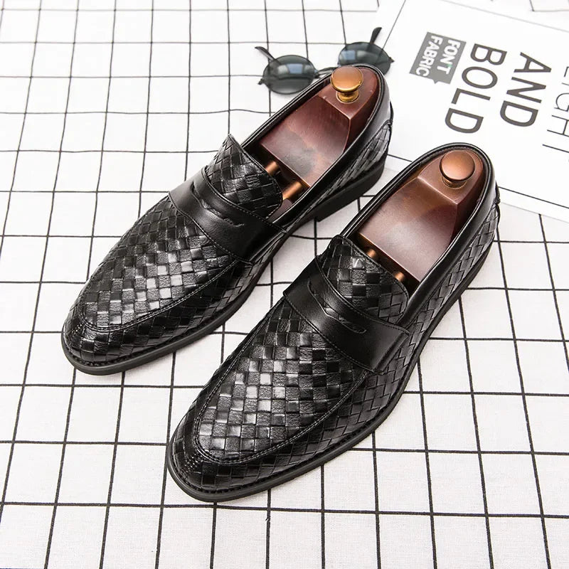 Mocassins elegantes em tecido