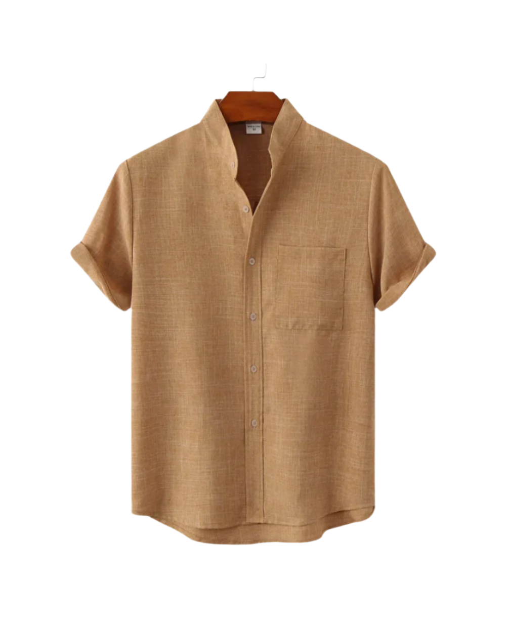 Camisa de linho de manga curta Venetië