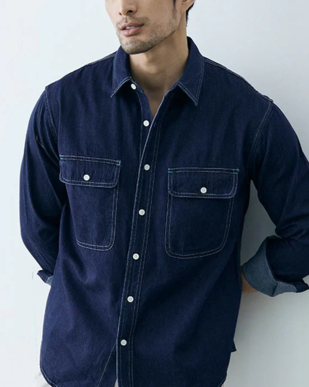 Camisa de ganga clássica