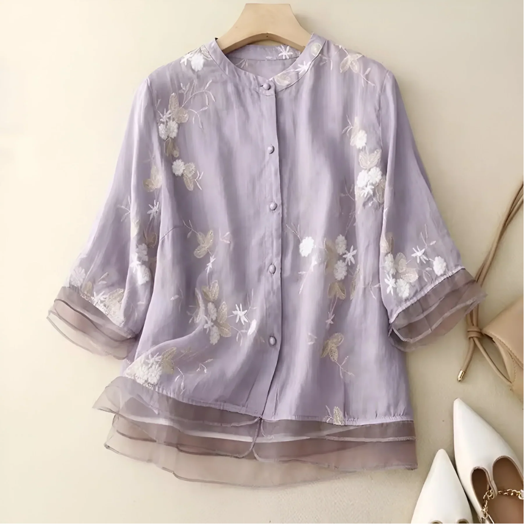 Blusa floral para mulher