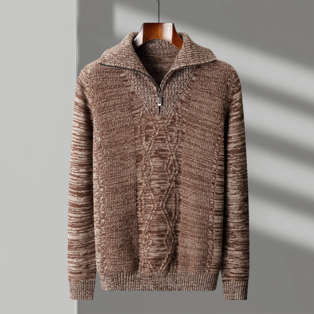 Camisola com fecho de correr Taranto Merino Wool